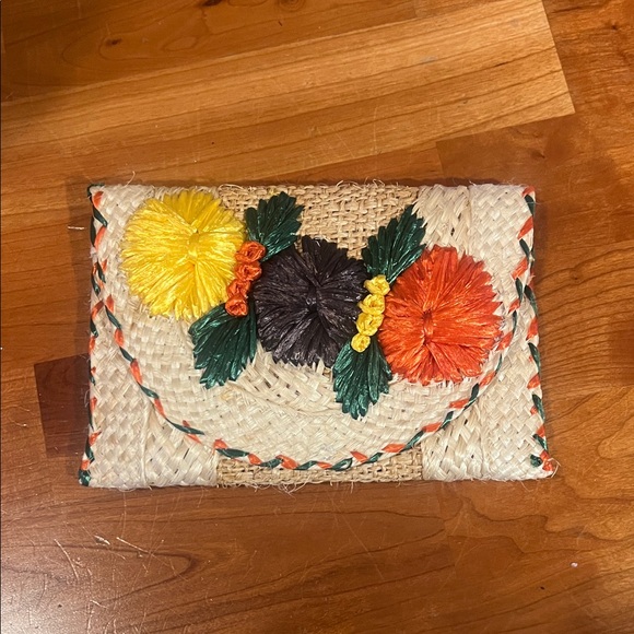 Anthropologie Handbags - Anthropologie Multicolor Woven Clutch